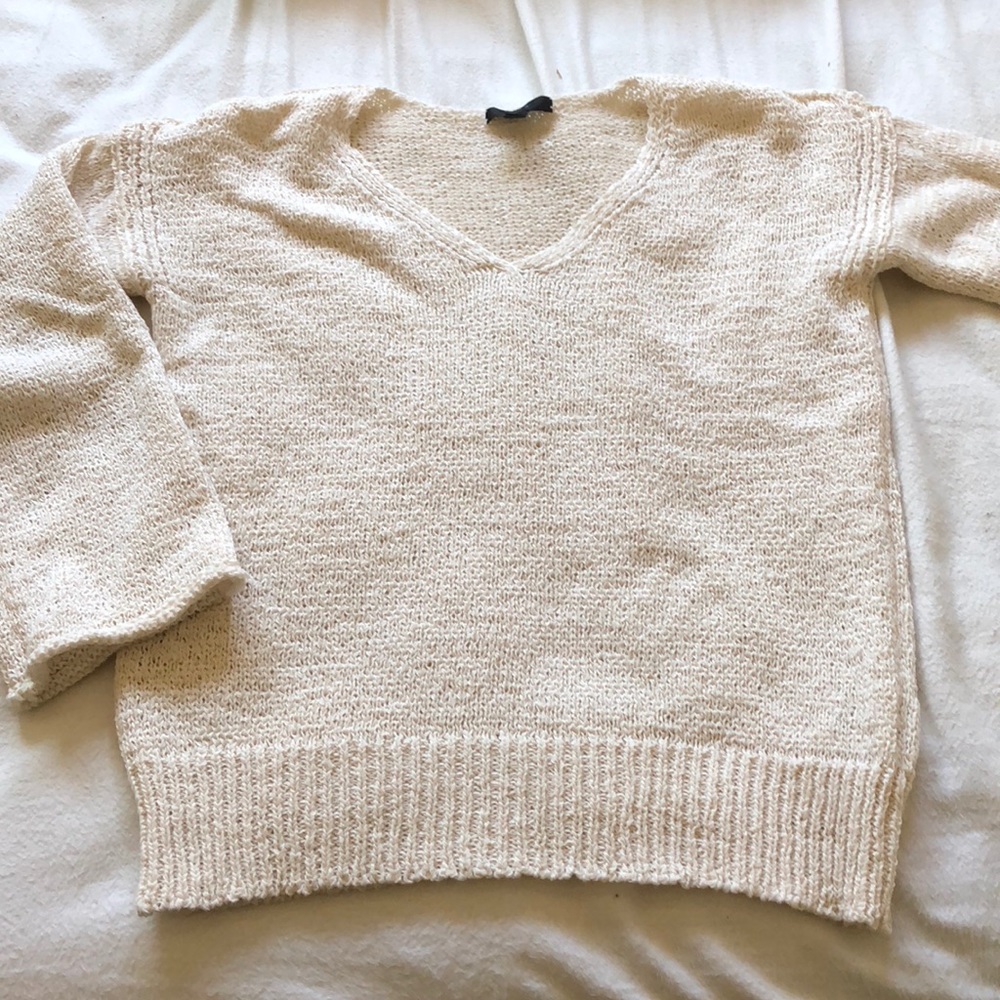 Long sleeve flared Sweater in Cream